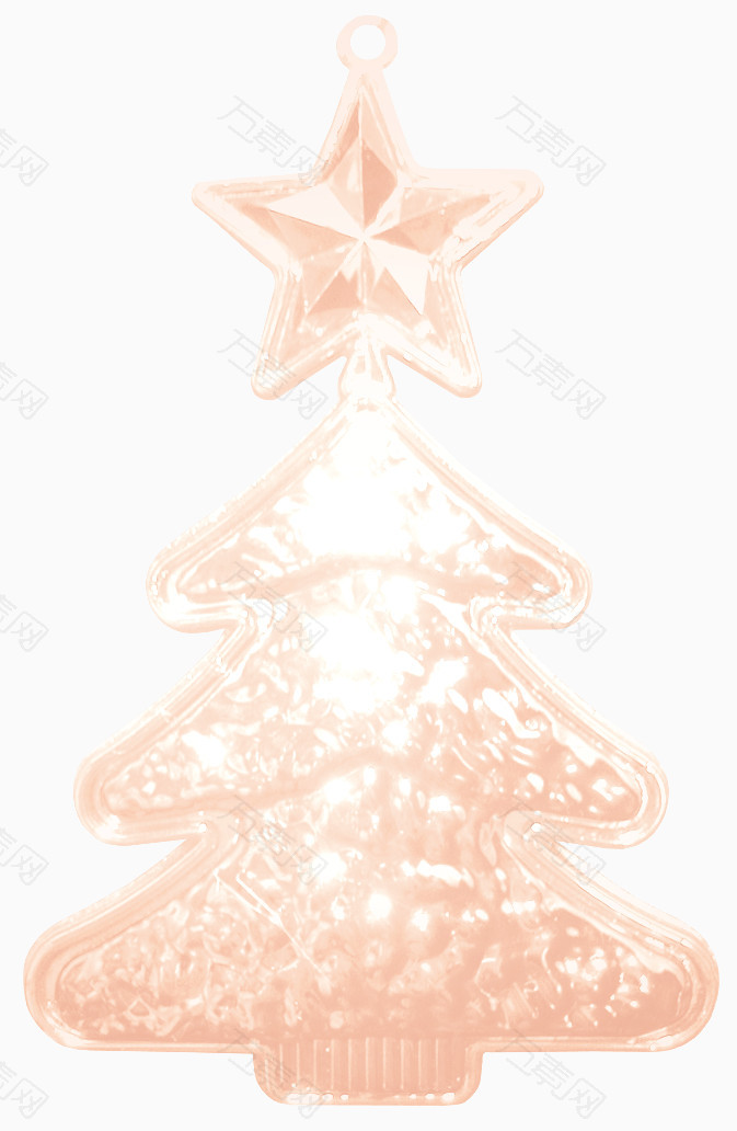 粉色五角星圣诞树