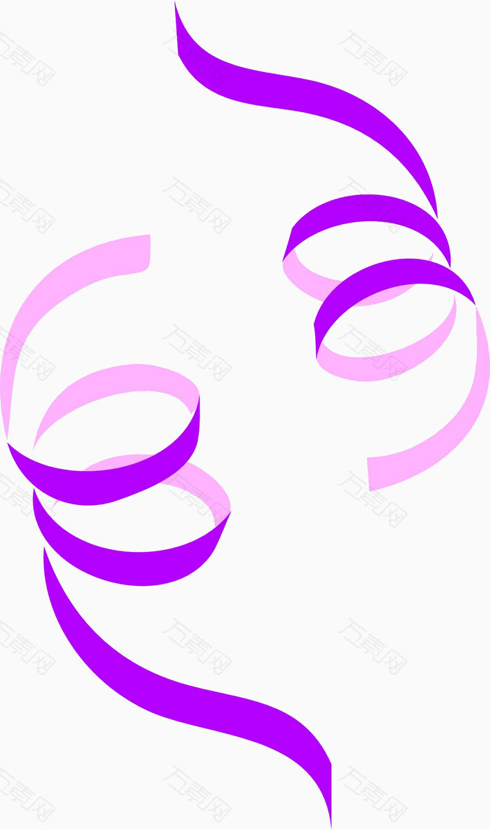 两条紫色彩带