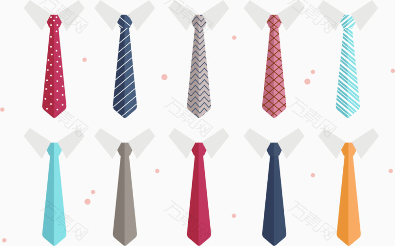 矢量图各种领带