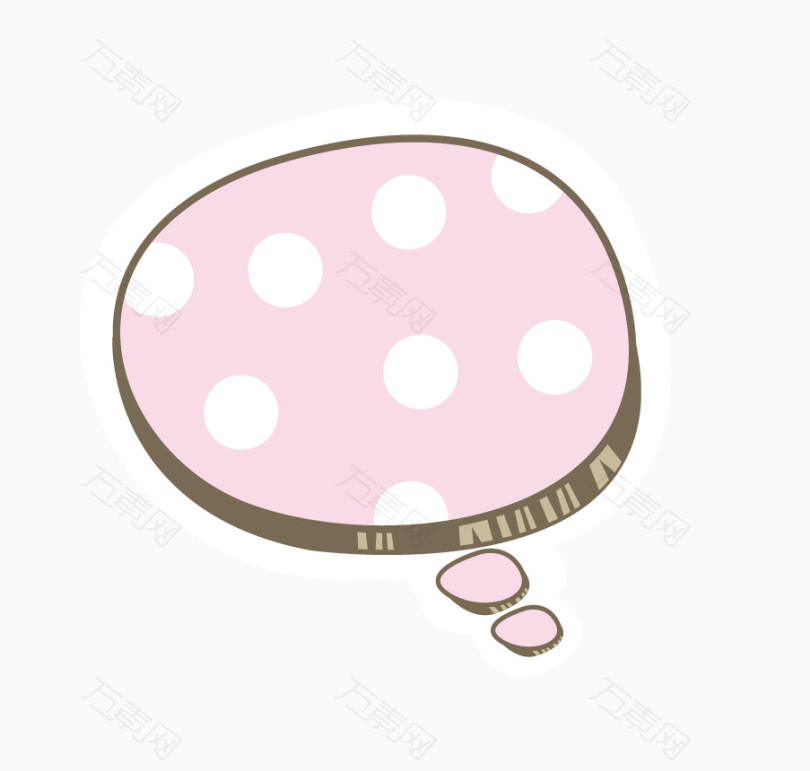 粉色对话框泡泡标贴