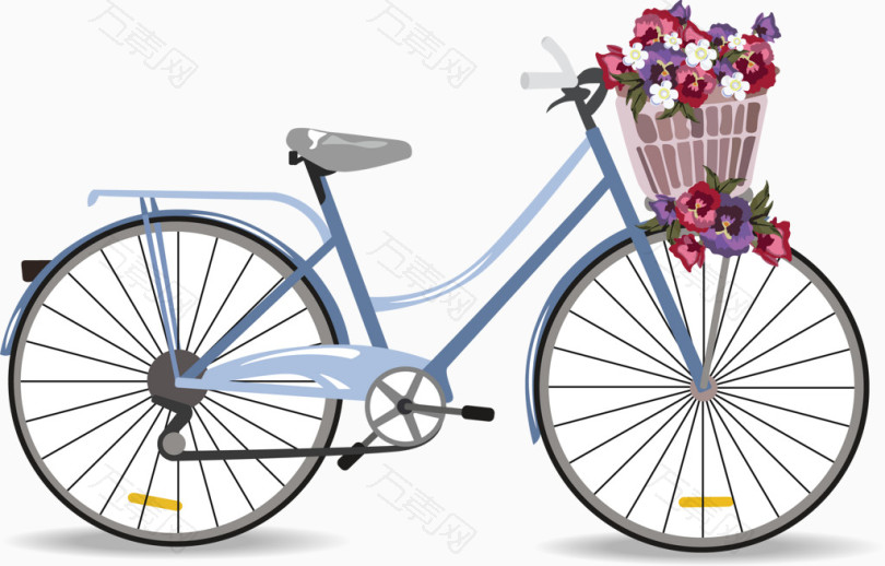紫色女士自行车