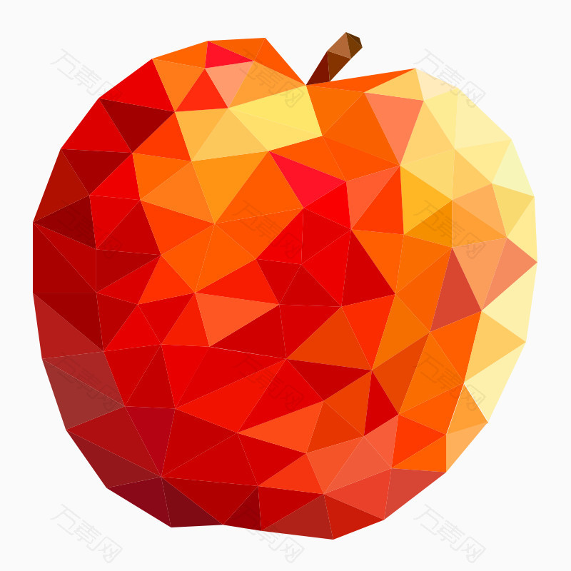 卡通水果多边形水果苹果