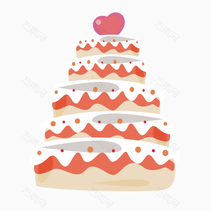 爱心婚礼蛋糕
