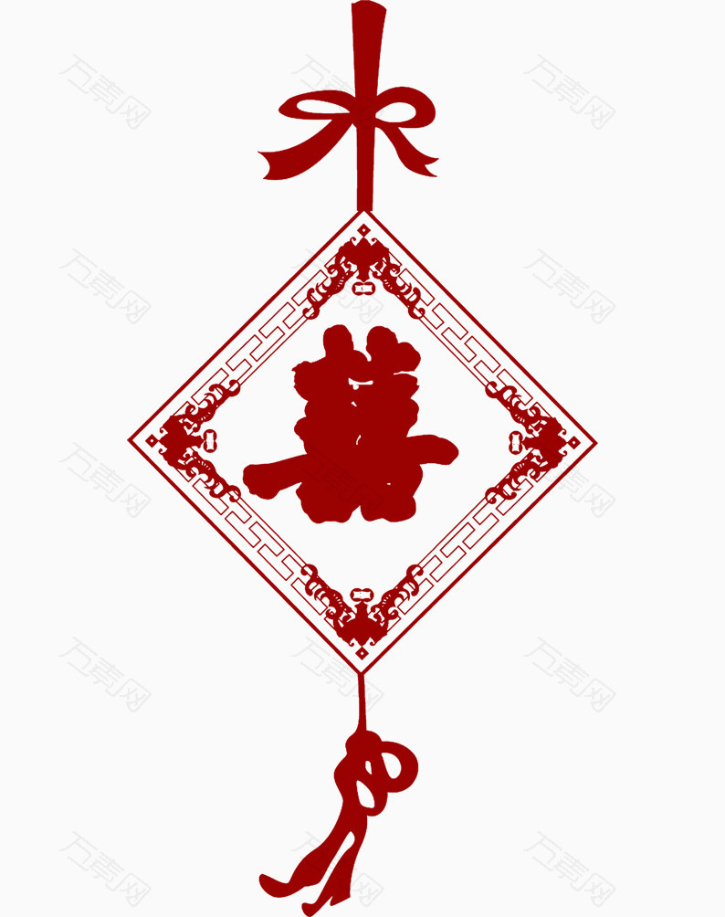 红双喜中国结素材图片