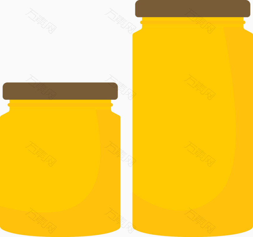 卡通扁平蜂蜜蜜罐
