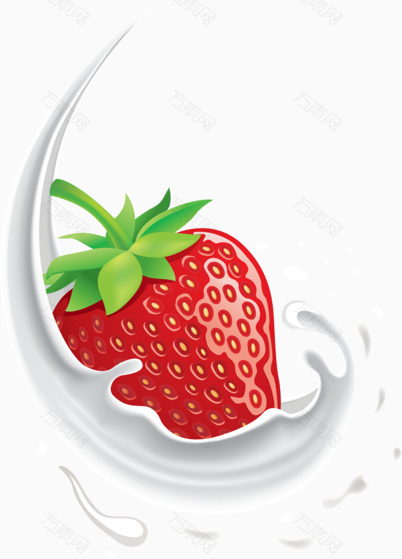 草莓水果牛奶冰激凌