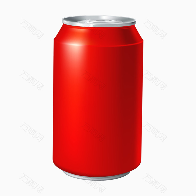 红色饮料铝合金罐子