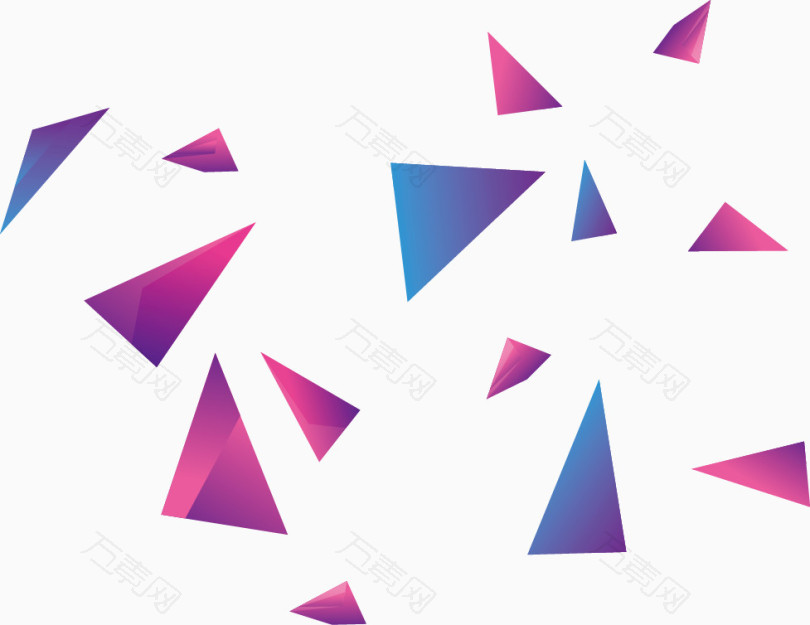彩色几何渐变三角形