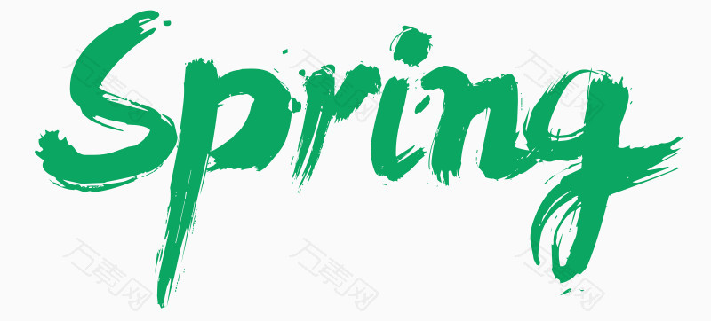 春天spring字体排版