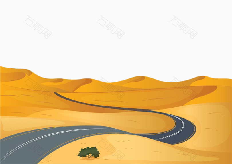 沙漠中的沥青公路