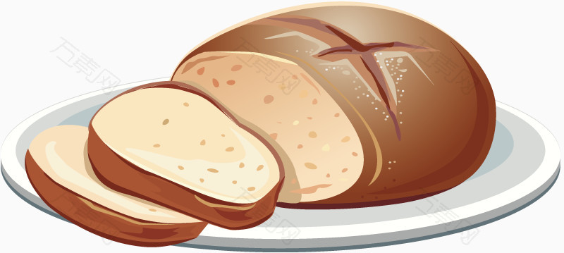 切片面包食品图案