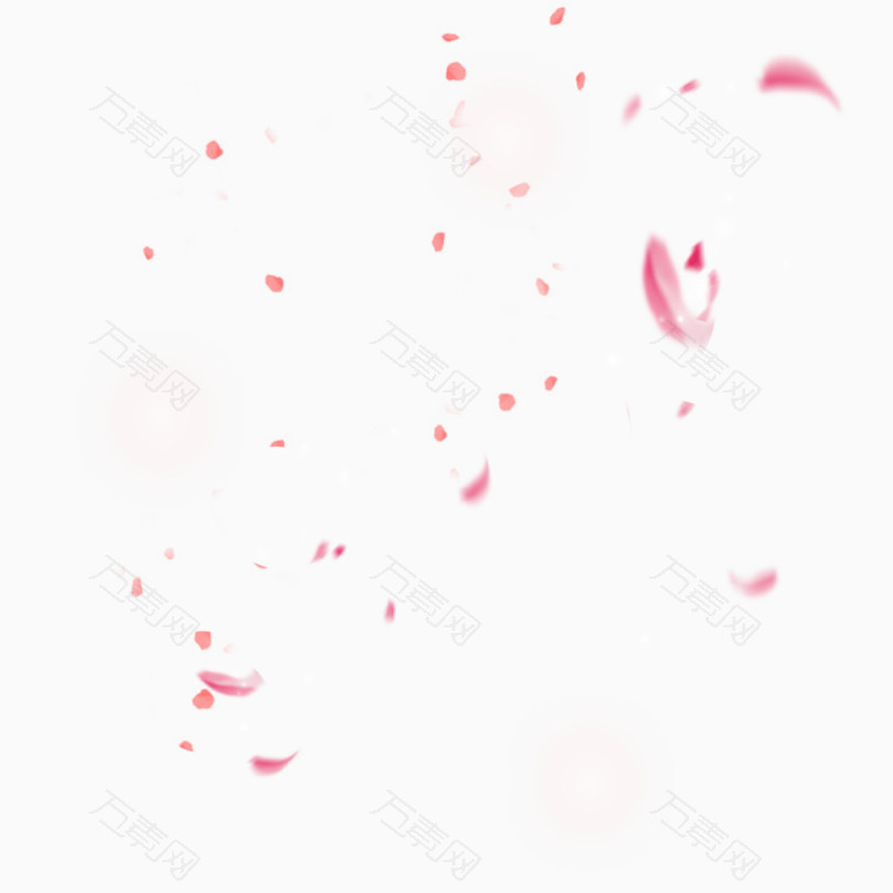 漂浮樱花花瓣装饰素材