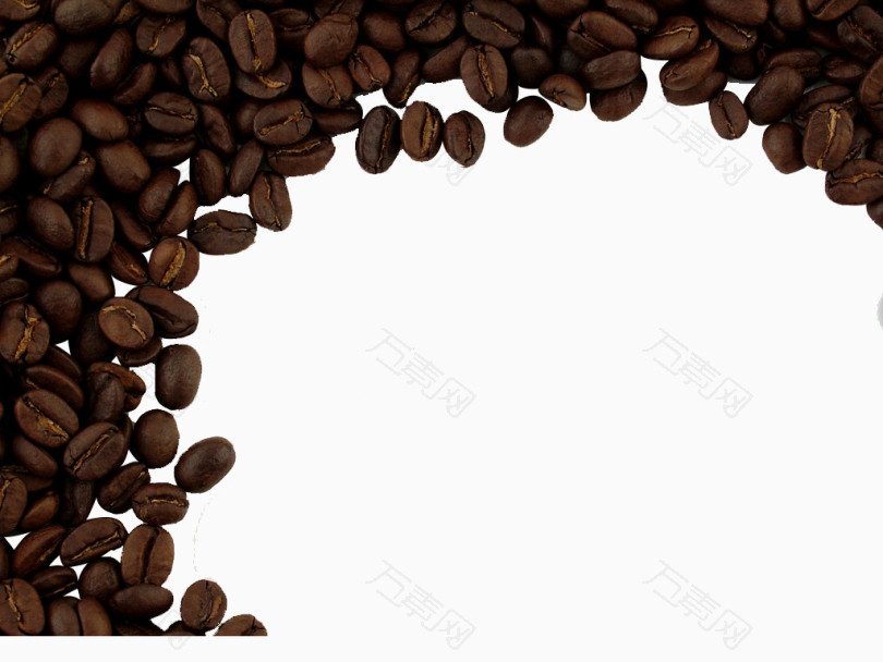 咖啡豆底纹元素