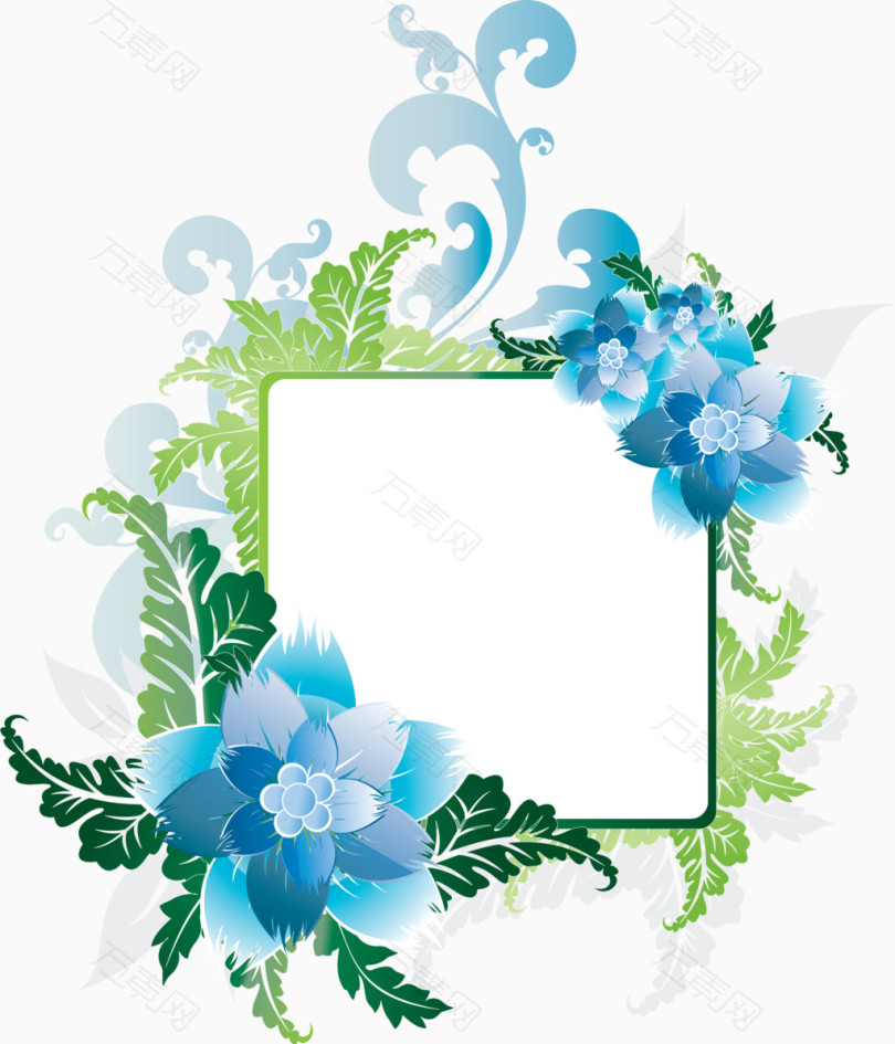 公告栏蓝色花朵植物