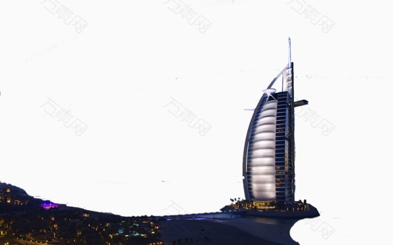 迪拜帆船大酒店夜景