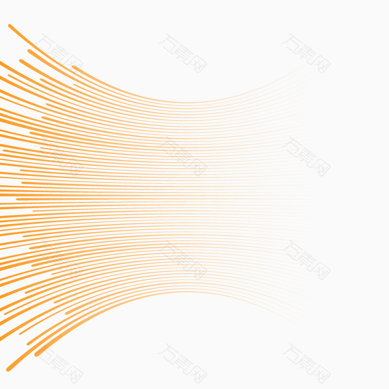矢量橙色线条