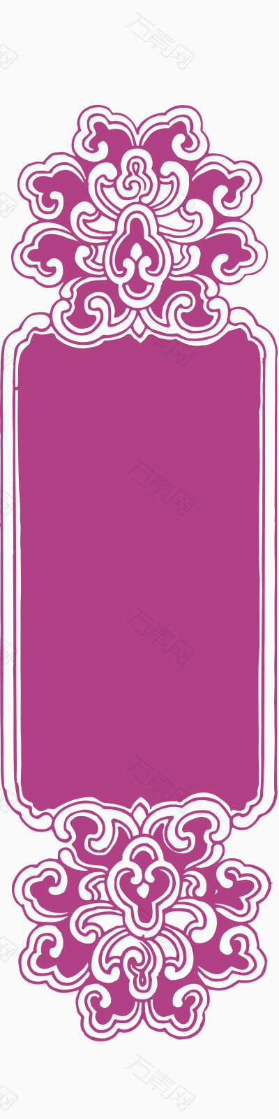 淡紫色花纹方框