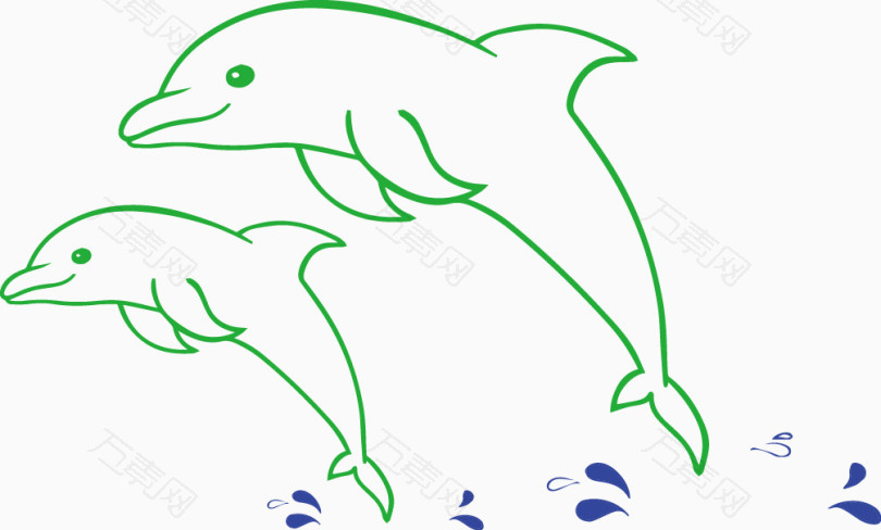 海豚png矢量素材