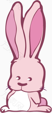 2023兔年生肖兔粉色兔子