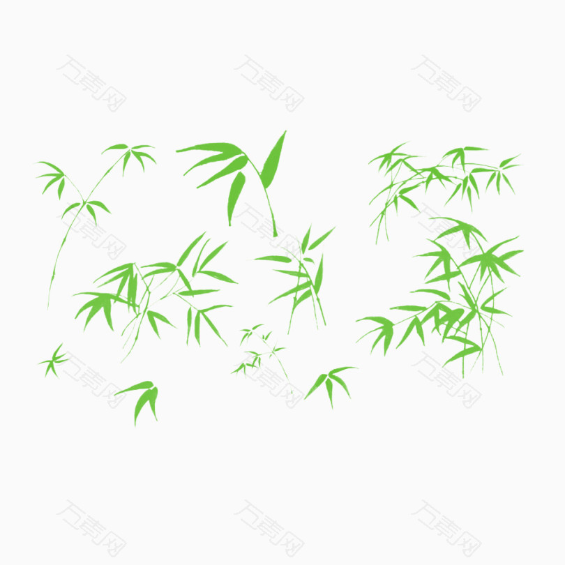 竹叶图标卡通竹子图片清新竹子竹叶