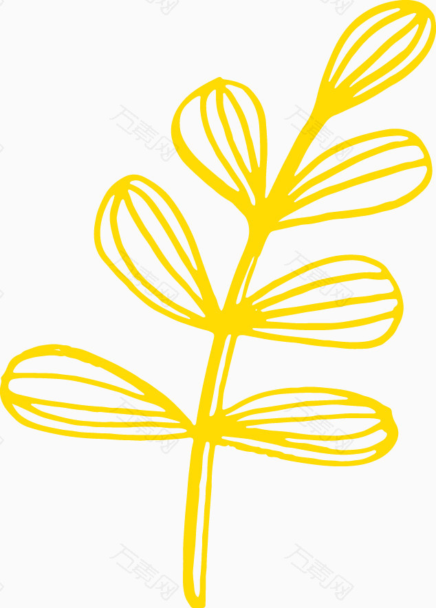 手绘装饰花朵线稿