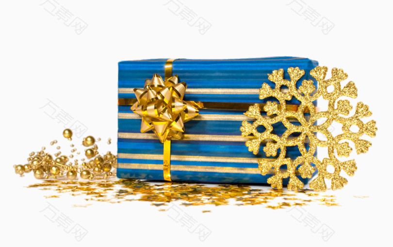 圣诞节蓝色礼盒