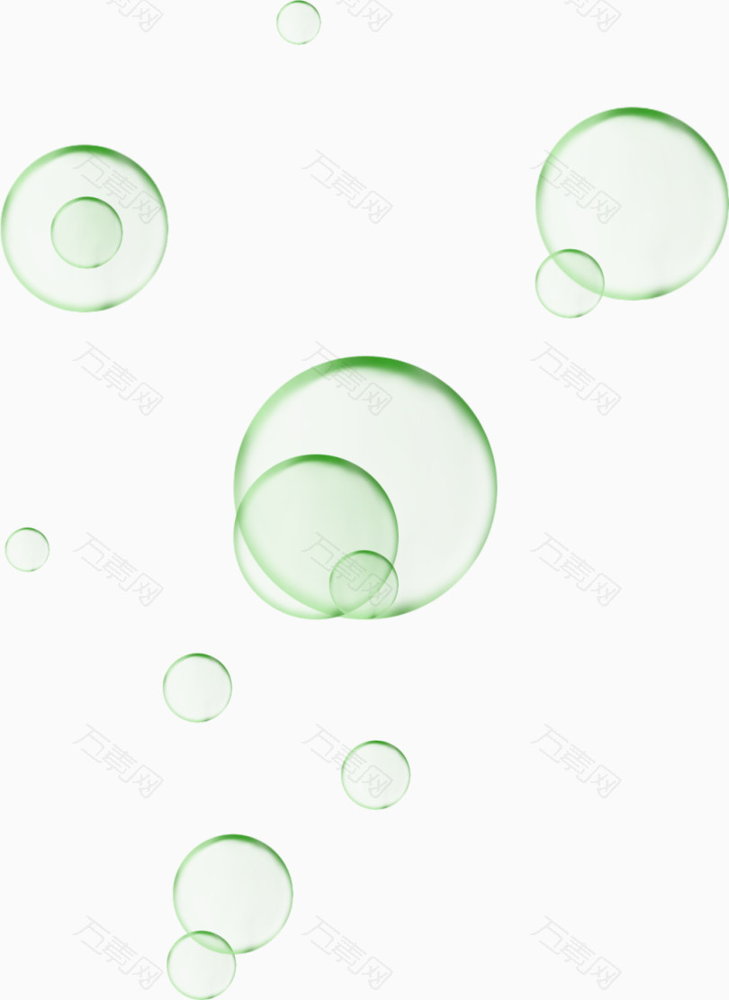漂浮绿色气泡