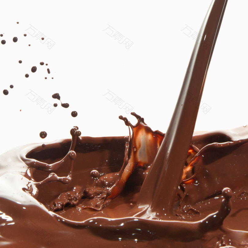 手绘巧克力图片食物图标咖啡牛奶滴喷溅