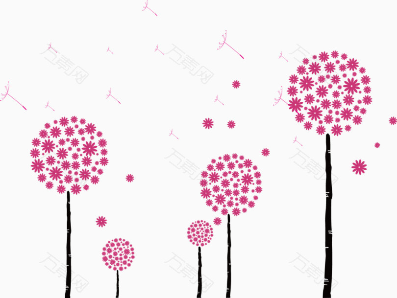 粉色装饰花卉