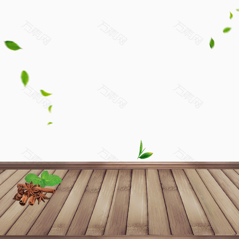 八角漂浮树叶复古木板板子