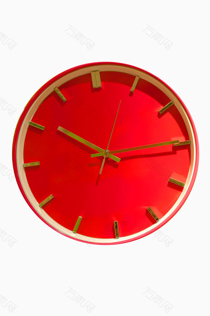 红色时钟表盘
