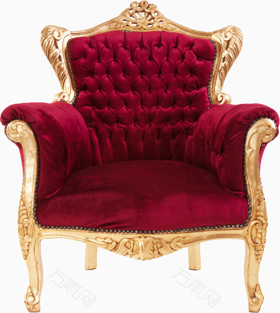 红色奢华欧式座椅