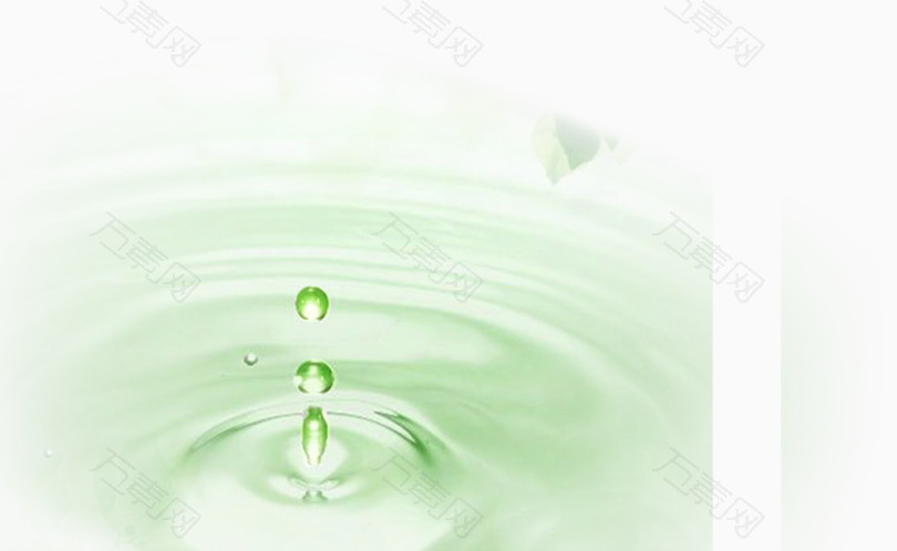 绿色圆形水波纹