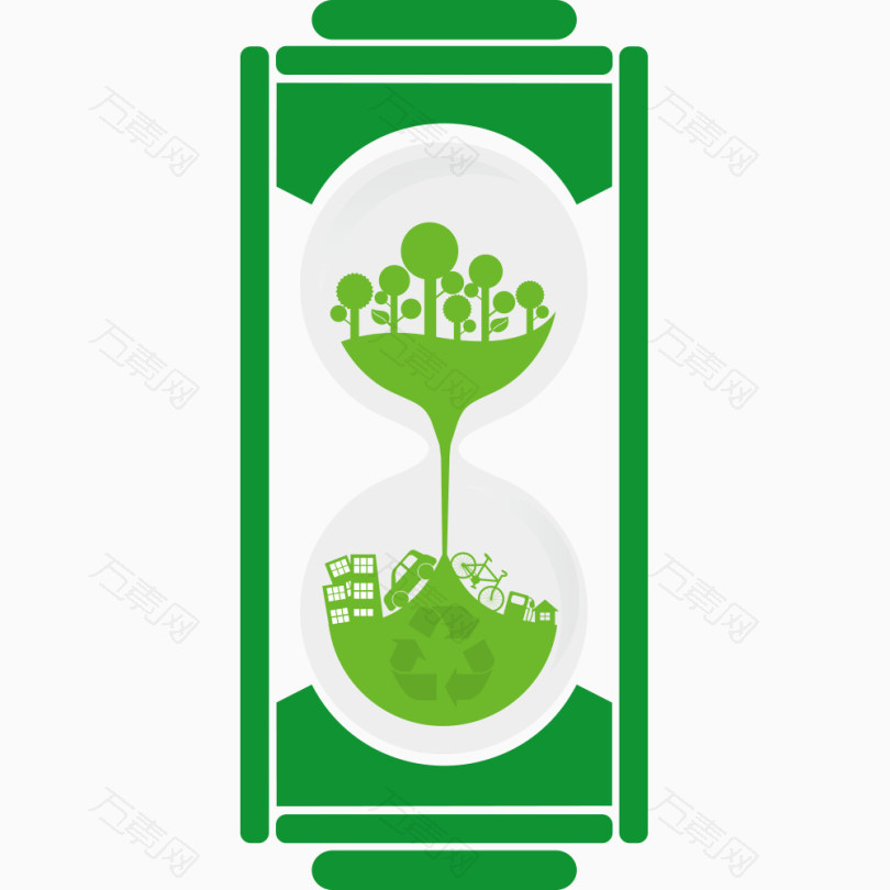 绿色环保电池图标矢量图