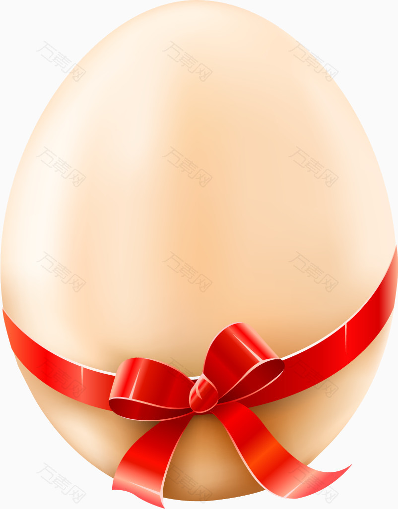 系红丝带的鸡蛋