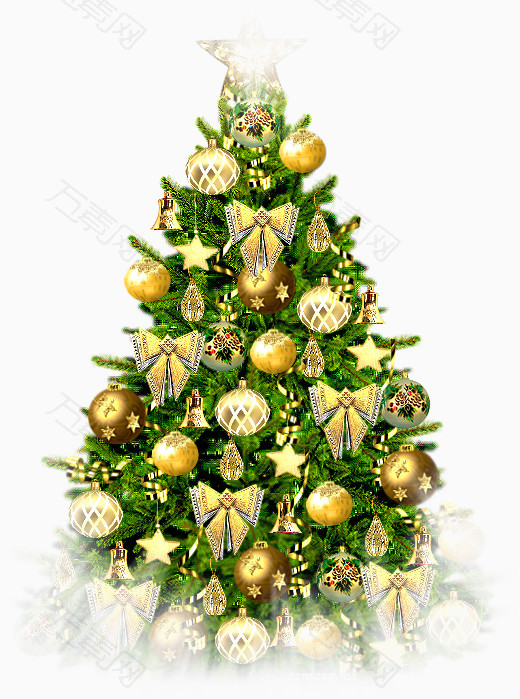 金灿灿的圣诞树