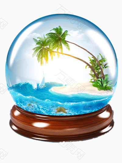 海滩水晶球