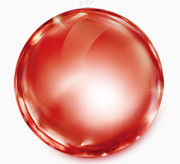 红色晶莹圆球