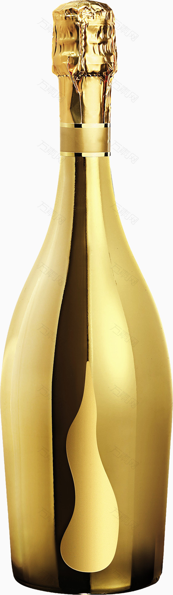 金色香槟酒瓶