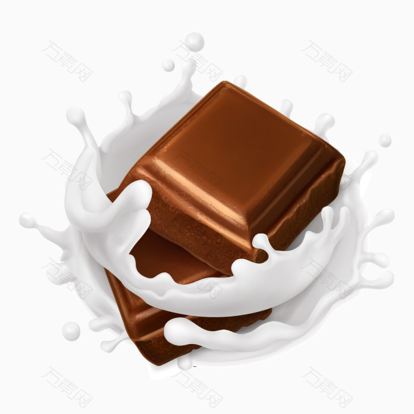 卡通手绘巧克力牛奶效果