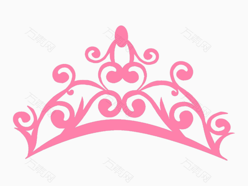 粉色卡通可爱公主皇冠
