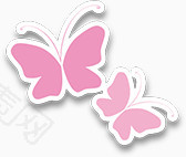 粉色纸蝴蝶