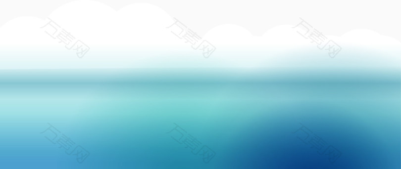 海洋蓝天背景矢量图