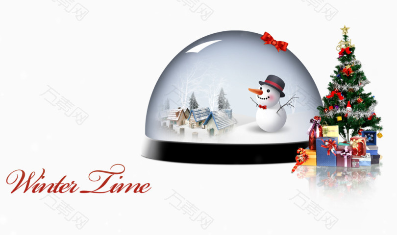圣诞水晶球背景素材