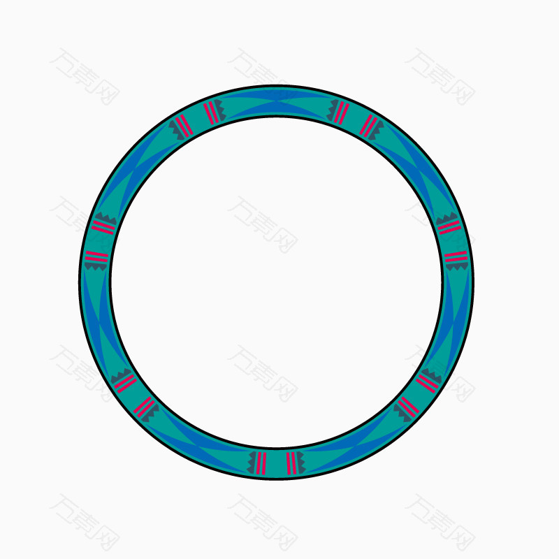 蓝色矢量圆环