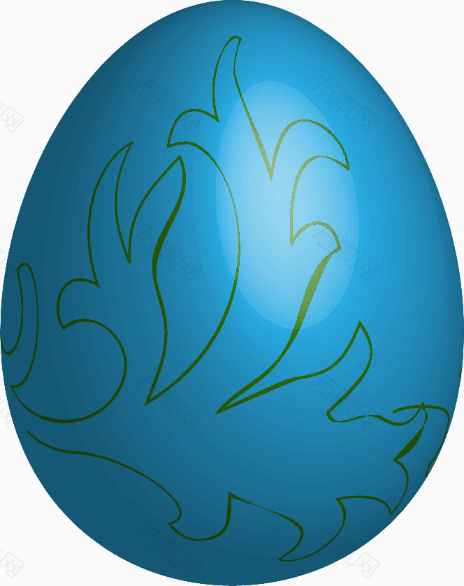 花纹蓝底彩蛋