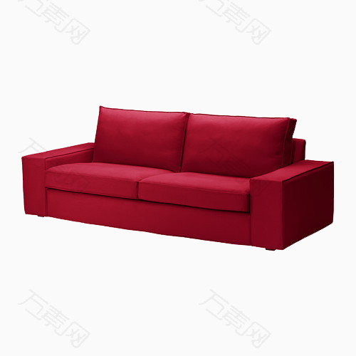 宜家红色三人沙发