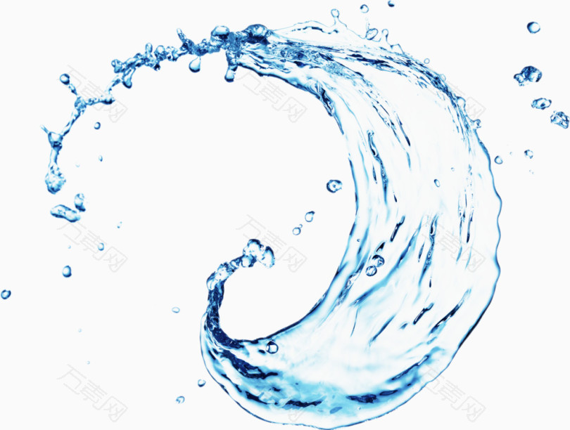 蓝色纯净水水波漩涡