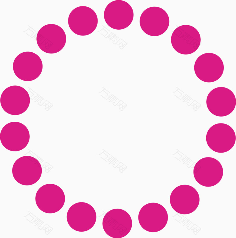 粉色圆点圆形