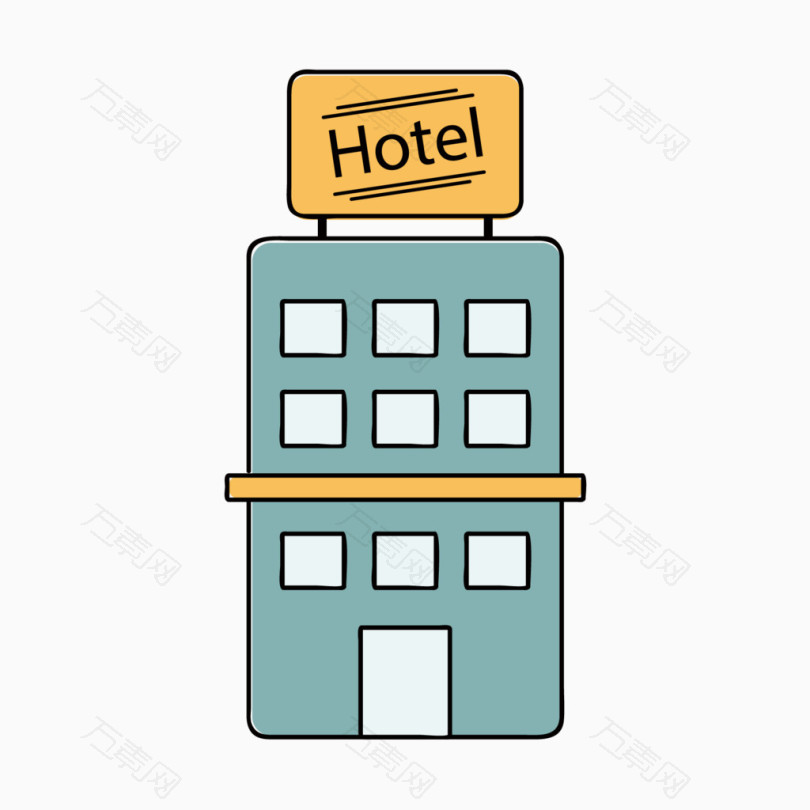 酒店图标旅游元素